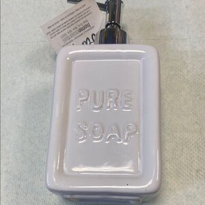 Home Essentials White Soap Dispenser